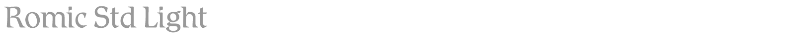 Romic Std font preview