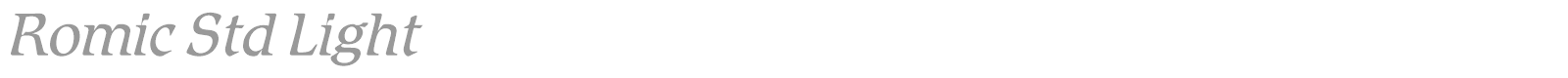 Romic Std font preview