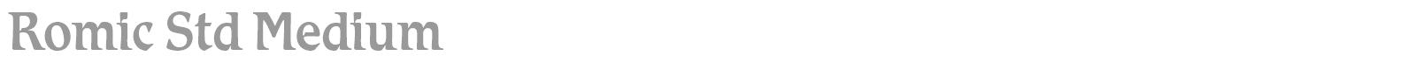 Romic Std font preview