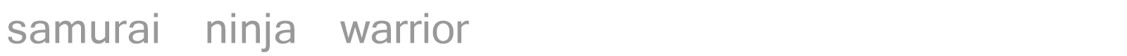 samurai ninja warrior font preview