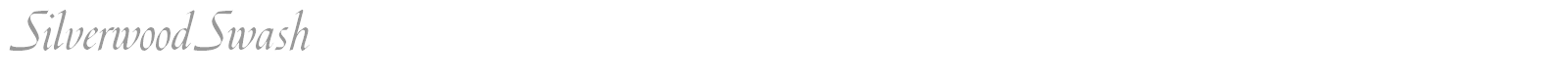 SilverwoodSwash font preview