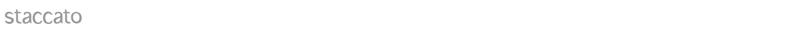 staccato font preview