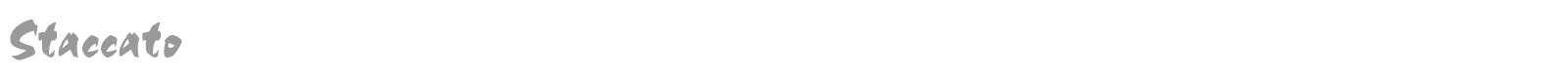 staccato font preview