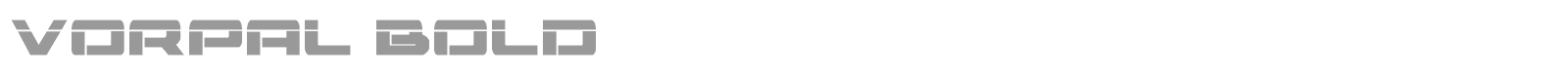 Vorpal Bold font preview