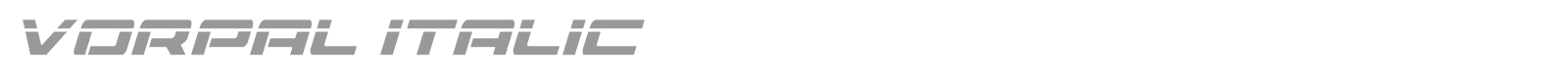 Vorpal Italic font preview