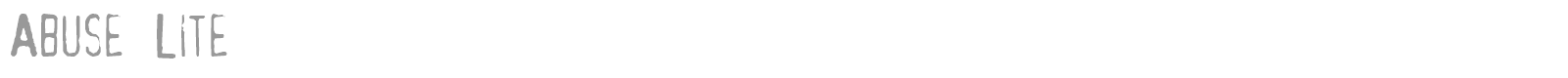 Abuse Lite font preview