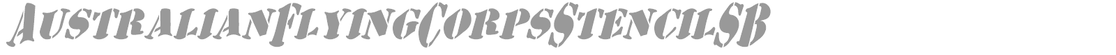 AustralianFlyingCorpsStencilSB font preview