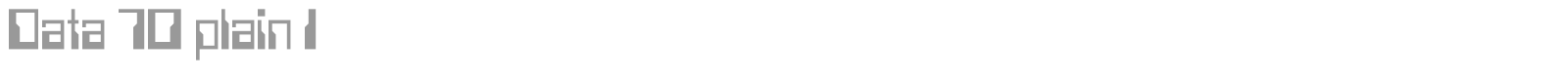 Data 70 plain 1 font preview