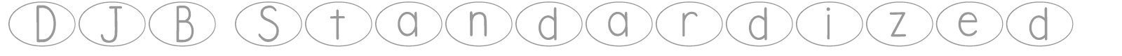 DJB Standardized Test Oval font preview