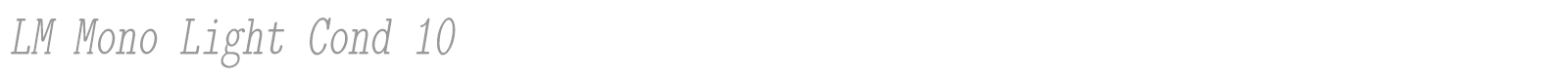 Latin Modern Mono Light Cond font preview