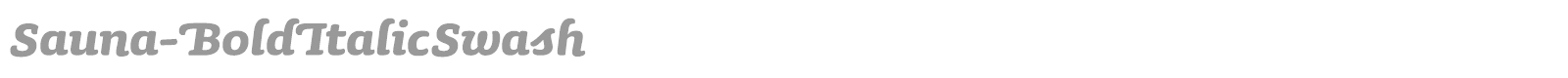 Sauna-BoldItalicSwash font preview