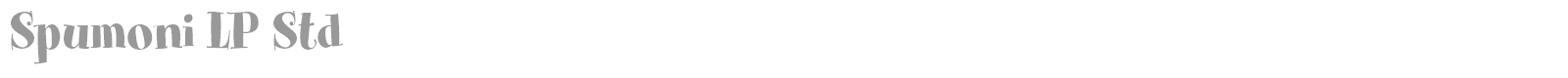 Spumoni LP Std font preview
