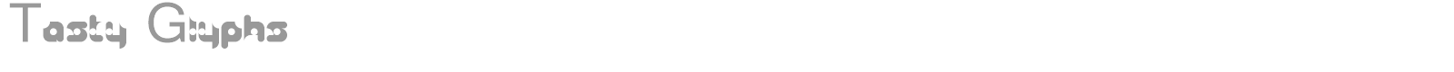 Tasty Glyphs font preview