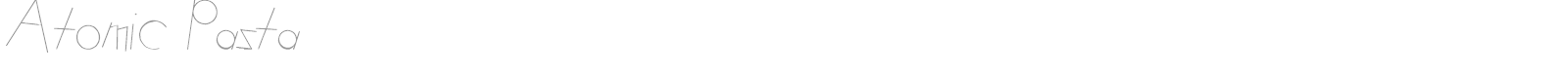 Atomic Pasta font preview