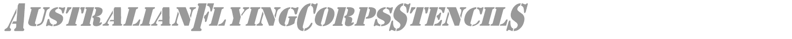 AustralianFlyingCorpsStencilS font preview