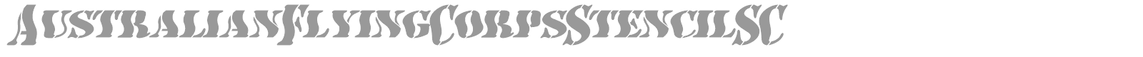 AustralianFlyingCorpsStencilSC font preview