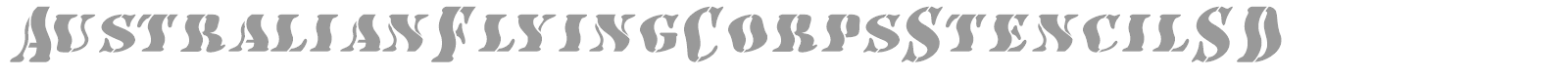 AustralianFlyingCorpsStencilSD font preview