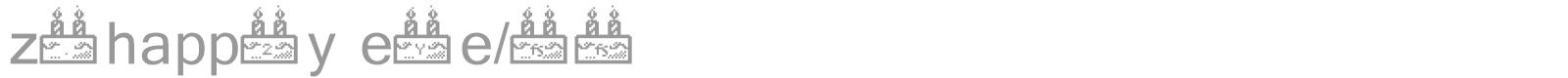 z.happ2y eYe/FS font preview