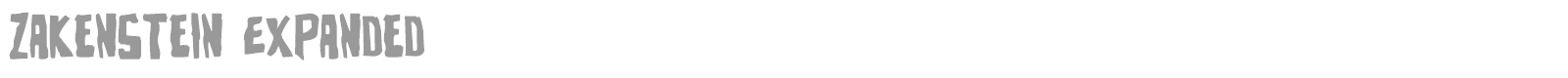 Zakenstein Expanded font preview