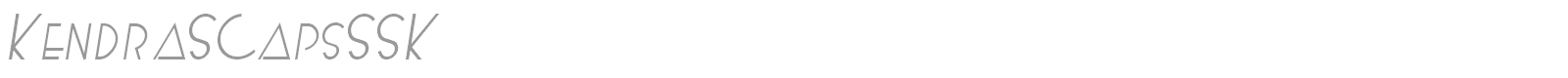 KendraSCapsSSK font preview
