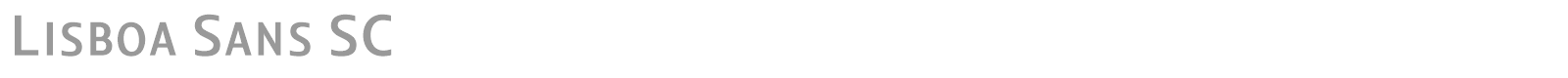 Lisboa Sans SC font preview