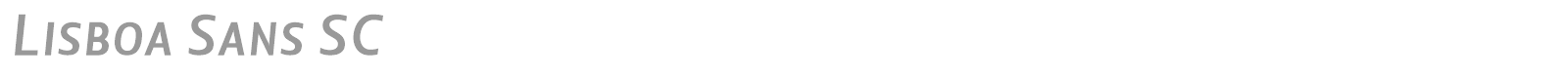 Lisboa Sans SC font preview