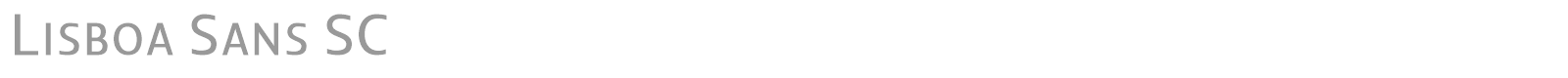 Lisboa Sans SC font preview