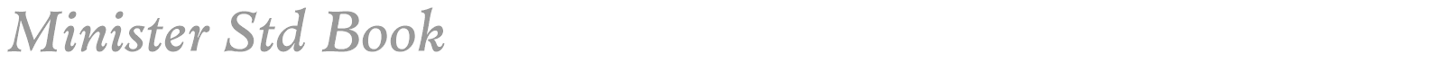 Minister Std font preview