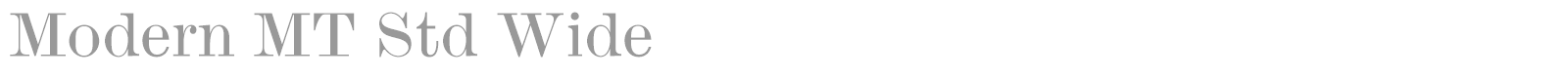 Monotype Modern Std font preview