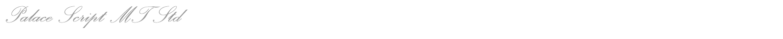 Palace Script MT Std font preview
