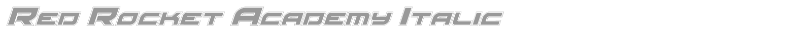 Red Rocket Academy Italic font preview