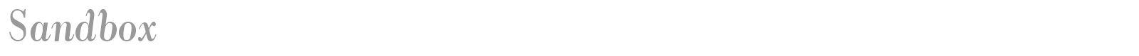 SANDBOX font preview
