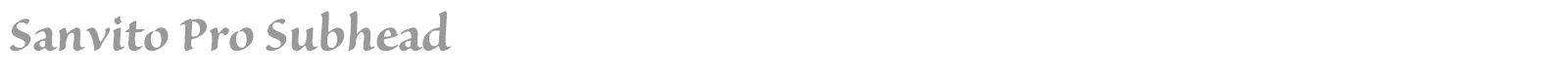 Sanvito Pro font preview