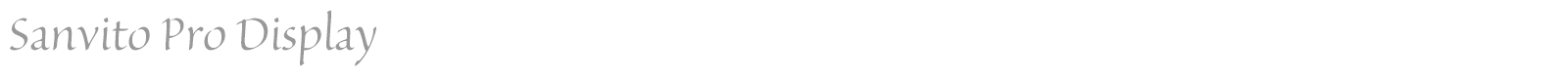 Sanvito Pro font preview