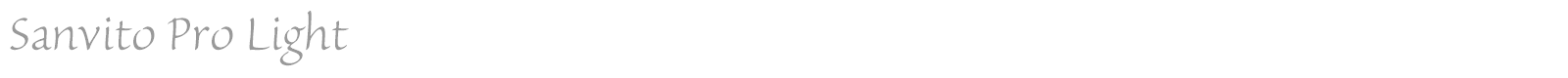 Sanvito Pro font preview