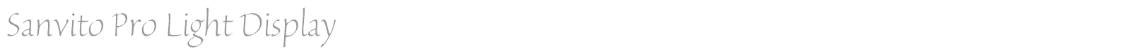 Sanvito Pro font preview