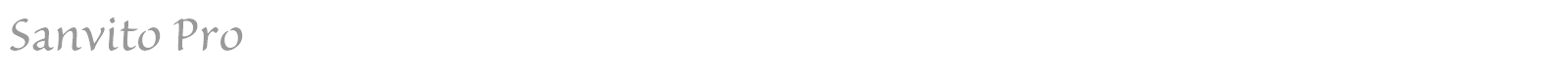 Sanvito Pro font preview