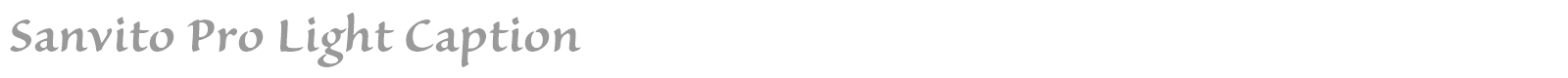 Sanvito Pro font preview