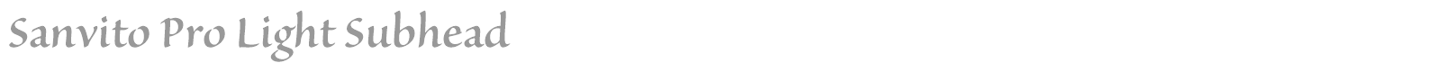 Sanvito Pro font preview
