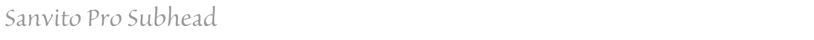 Sanvito Pro font preview