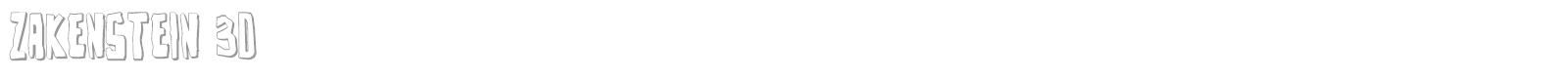 Zakenstein 3D font preview