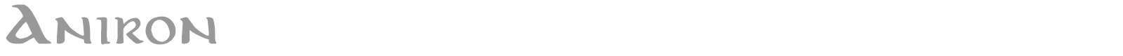Aniron font preview