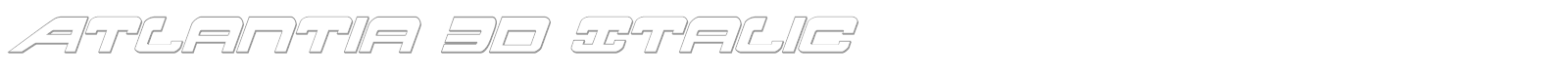 Atlantia 3D Italic font preview