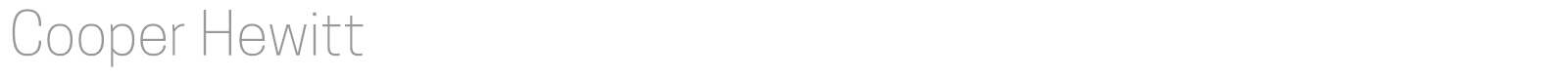 Cooper Hewitt font preview
