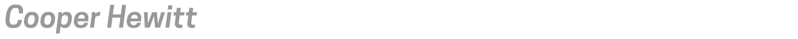 Cooper Hewitt font preview