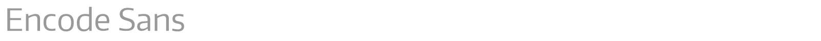 Encode Sans font preview