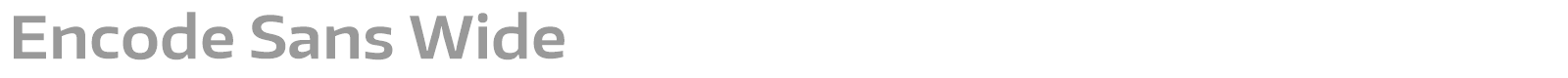 Encode Sans font preview