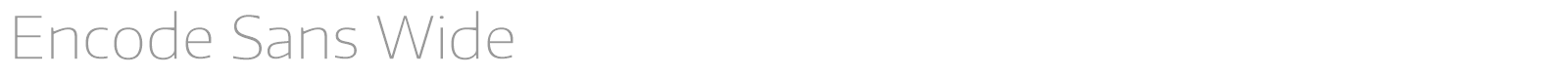 Encode Sans font preview