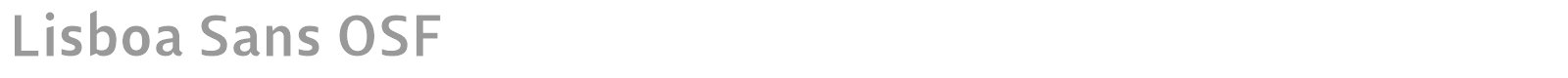 Lisboa Sans OSF font preview
