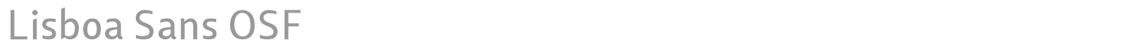 Lisboa Sans OSF font preview
